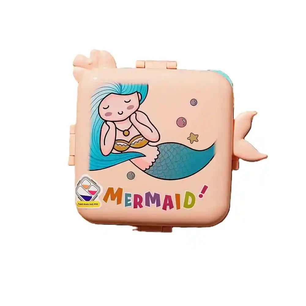 Personalized Stainless Steel Mermaid Theme Lunch Box for Kids
