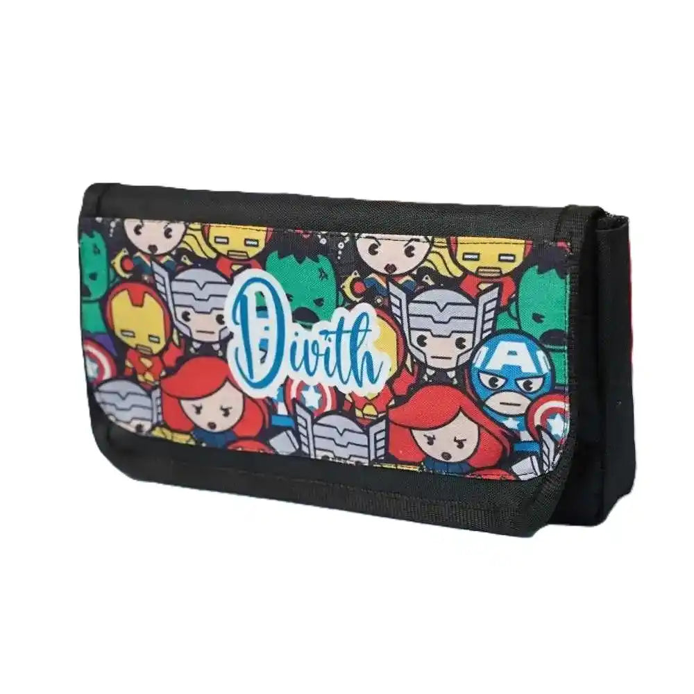 Personalized Printed Stationery Pouch with Luggage Tag Combo for Kids