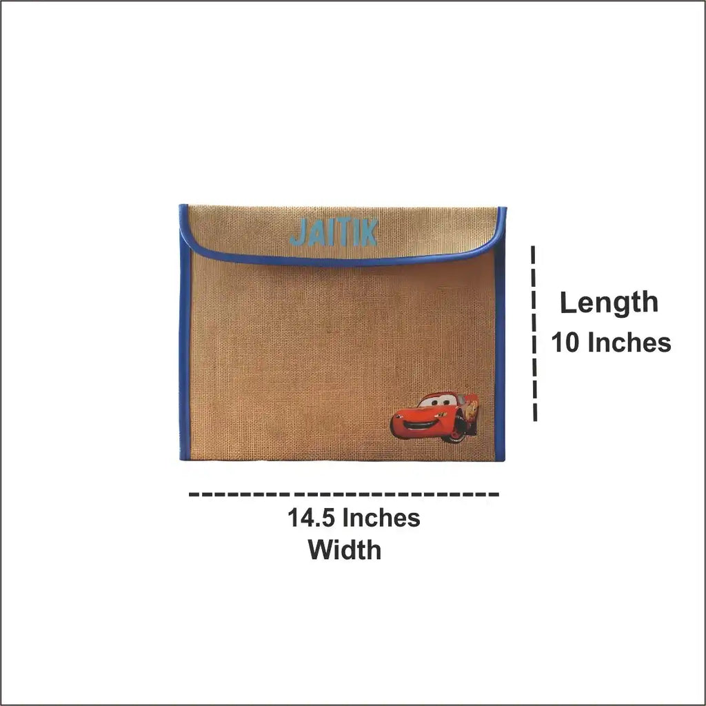 Personalised Jute Document Folder for Kids