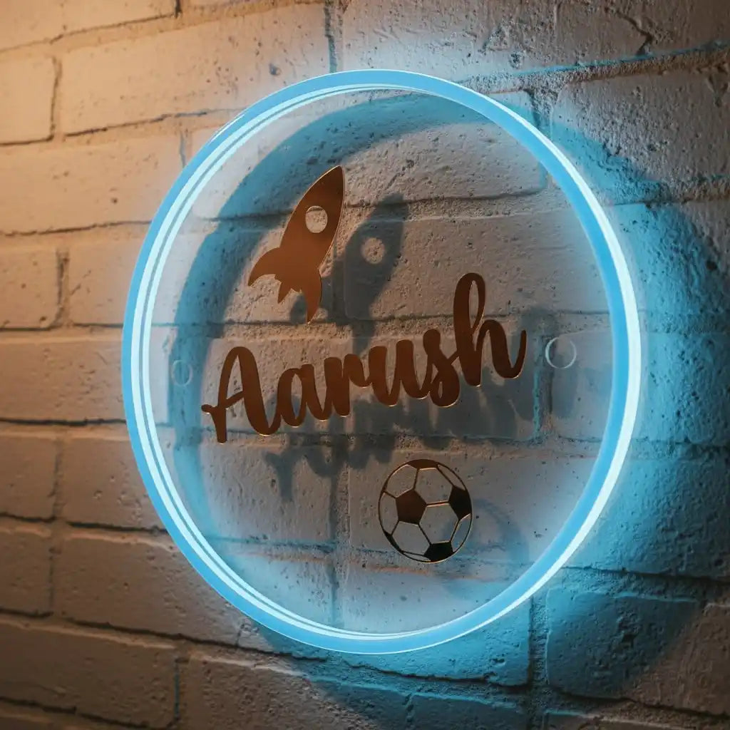 Personalised Kids Acrylic Neon Name Plates