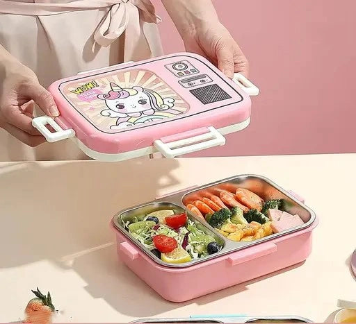 Unicorn Steel Compartment Lunch Box for Kids